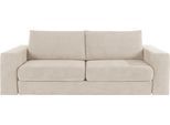 4-Sitzer "Looksv", beige, B:252cm H:96cm T:107cm, LOOKS BY WOLFGANG JOOP, Sofas, 4-Sitzer, Verwandlungssofa: aus Sofa wird Sofa mit 2 Hockern