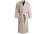 Unisex-Bademantel EGERIA "Topas, ideal für Sauna & Spa, Hotelbademantel, Morgenmantel" Gr. M, grau, L:125cm, Walkfrottee, Hausmäntel, Unisex-Bademantel, für Damen & Herren, in Kimonoform