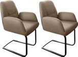 Freischwinger W.SCHILLIG "ole", braun (stone z59, schwarz pulverbeschichtet), B:63cm H:90cm T:64cm, Longlife Xtra-Leder Z69: Das feinnarbige, gedeckte Softleder Z69 besticht durch seine außergewöhnliche Weichheit im trendigen »Vintage-Look«, Hautstärke 0, 9 - 1, 1 mm;Longlife Xtra-Leder Z79: Das Z79 gehört zu der Familie der Anilin-Touch-Leder, die durch ihren besonders angenehmen Griff überzeugen