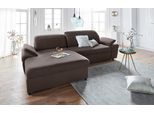 Ecksofa EXXPO - SOFA FASHION "Kyoto, inkl. Kopfteil- und Armteilverstellung, hoher Sitzkomfort", braun, B:278cm H:98cm T:165cm, Sofas, Ecksofa, wahlweise mit Bettfunktion und Bettkasten, hochwertige Bezüge, L-Form