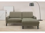 Ecksofa HOME AFFAIRE "Lecce, L-Form, Federkernpolsterung, Breite 194 cm", oliv, B:194cm H:86cm T:164cm, 100% Polyester, Sofas, Ecksofa, inkl. saugroboterfreundliche Höhe & schmale Armlehnen