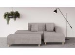 Ecksofa OTTO HOME "Suyala", grau (taupe), B:258cm H:85cm T:168cm, 100% Polyester, Sofas, Ecksofa, L-Form mit Hocker