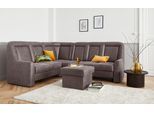 Ecksofa SIT & MORE "Melissa L-Form", grau (anthrazit), B:257cm H:107cm T:217cm, 100% Polyester, Sofas, Ecksofa, klassisches Polsterprogramm, wahlweise Bettfunktion und Schubkasten