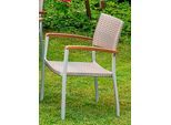 Gartensessel MERXX "Silano", beige, B:60cm H:85cm T:55,5cm, Sessel, Gartensessel, Aluminium/Kunststoff