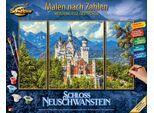 Malen nach Zahlen SCHIPPER "Meisterklasse Triptychon - Schloss Neuschwanstein", bunt, Malvorlagen, KinderB:20cm H:50cm, Malen nach Zahlen, Made in Germany, B:20cm H:50cm
