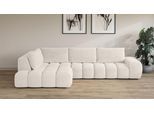 Ecksofa OTTO HOME "AZITA L-Form, XXL 352 cm Designsofa in Bubble-Opitk", beige (creme), B:352cm H:72cm T:210cm, 100% Polyester, Sofas, Ecksofa, lose Rückenkissen, traumhafte Steppung