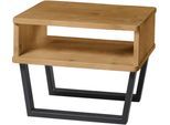 Nachtkonsole HASENA "Surf", braun (braun, anthracit), B:48cm H:36cm T:38cm, Massivholz, Sideboards, Nachtkonsole