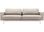 3,5-Sitzer "CR.414, Designsofa, edles Sofa, Loungesofa, Ledersofa, klares Design", beige (graubeige, natur), B:220cm H:91cm T:106cm, CREATION BY ROLF BENZ, Sofas, 3 5-Sitzer, aus Leder oder Chenille, erstklassiger Sitzkomfort, legere Polsterung