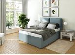 Polsterbett MAINTAL "Lyara", blau (petrol), B:167cm L:215cm, Struktur fein (100% Polyester), Betten, Polsterbett, wahlweise ohne Matratze oder mit 3 Matratzenarten zur Auswahl