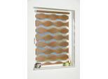 Doppelrollo K-HOME "Welle" Gr. 8, grau (taupe), B:110cm H:150cm, Polyester, Rollos, Doppelrollo, im Festmaß