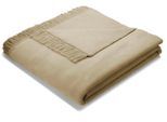 Wohndecke BIEDERLACK "Unicolour Franse", grün (oasis), B:150cm L:200cm, Baumwolle, Polyacryl, Polyester, Wohndecken, Wohndecke, in vielen Farben, Kuscheldecke