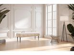 2-Sitzer HOME AFFAIRE "Amber", beige (creme), B:119cm H:52cm T:54cm, 90% Polyester, 10% Polyamid, Sofas, 2-Sitzer, mit Knopfheftung,in verschieden Stoffarten