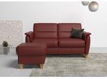2,5-Sitzer HOME AFFAIRE "Palmera, B: 179 cm", rot (merlot), B:179cm H:89cm T:89cm, Luxus-Microfaser (100% Polyester);Struktur (100% Polyester);Luxus-Microfaser in Lederoptik (100% Polyester), Sofas, 2 5-Sitzer, mit Federkern