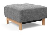 Polsterhocker INNOVATION LIVING ™, grau, B:65cm H:40cm T:65cm, 100% Polyester, Hocker, Polsterhocker, Pocket Spring Komfort, minimale Belastung für die Umwelt