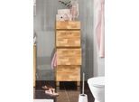 Badkommode HOME AFFAIRE "Kaika", braun (eichefarben, eiche massiv), B:40cm H:109cm T:35cm, Sideboards, Badkommode, Breite 40 cm