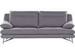 2,5-Sitzer CALIA ITALIA "Cezanne, elegant und bequem, aufwendige Detailverarbeitung", grau (26 grigio), B:195cm H:90cm T:96cm, Sofas, 2 5-Sitzer, im Strukturbezug, wahlweise mit Sitztiefenverstellung