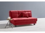 Schlafsofa ELL + ELL "Tilda", rot, B:145cm H:90cm T:100cm, 100% Polyester, Sofas, Schlafsofa, Breite 145 cm, inkl. 2 Zierkissen