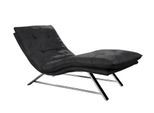 Relaxliege W.SCHILLIG "daily dreams", grau (anthrazit s37), B:75cm H:91cm T:170cm, Stoff S37 (100% Polyester), Sofas, Relaxliege, in Waffelkissen-Optik, wahlweise mit Motor, Kufengestell, in 2 Breiten