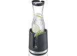 Wein- und Sektkühler GEFU "SMARTLINE", silber (schwarz, silberfarben), H:15,7cm Ø:12,6cm, Edelstahl, Kunststoff, Eiskübel, Wein- und Sektkühler, für Getränkeflaschen oder Glaskaraffen mit maximalem Ø von 9,5 cm
