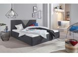 Polsterbett "Malibu", grau (anthrazit, grau), B:212cm L:212cm, Bezug Bett: Microfaser (100% Polyester);Bonnell-Federkernmatratze: 51% Polypropylen, 39% Polyester und 10% Baumwolle;Kaltschaummatratze: 100% Polyester, Bezug abnehm- und waschbar bis 60C, WESTFALIA SCHLAFKOMFORT, Betten, Polsterbett, inkl. Bettkasten bei Ausführung mit Matratze