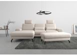 Ecksofa SIT & MORE "Cinturo L-Form", grau (elephant), B:283cm H:88cm T:175cm, Sofas, Ecksofa, inklusive Sitztiefenverstellung und Federkern, Sitzhöhe 45 cm