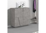 Schuhkommode HOME AFFAIRE "Ping", grau (beton), B:81cm H:86cm T:38cm, Holzwerkstoff, Sideboards, Schuhkommode
