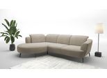 Ecksofa SIT & MORE "Zoe", beige (nature), B:309cm H:87cm T:199cm, 95% Polyester, 5% Polyamid, Sofas, Ecksofa, ink.Sitztiefenverstellung, wahlweise mit Kopfteilverstellung