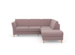 Ecksofa SIT & MORE "Visby L-Form", rosa (altrosa), B:248cm H:87cm T:213cm, Sofas, Ecksofa, Wahlweise mit Bettfunktion und Stauraum, frei im Raum stellbar
