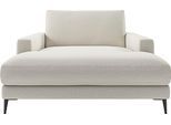 Chaiselongue HOME AFFAIRE "Downtown Loungemöbel zum Relaxen, B/T/H: 132/170/84 cm", weiß, B:132cm H:84cm T:170cm, 96% Polyester, 4% Polyacry, Sofas, Chaiselongue, auch in Bouclé, Cord und Easy care - leicht mir Wasser zu reinigen