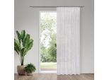 Gardine "Iwana", weiß (sanftes weiß), B:140cm H:245cm, Polyester, HOME LIVING BY GERSTER, Gardinen, Gardine, SB-Schal "Iwana" mit Kombiband