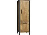 Mehrzweckschrank OMG DESIGN "Ocean, Vitrine, Wohnzimmerschrank", gelb (mango), B:70cm H:200cm T:48cm, Melamin, Schränke, Mehrzweckschrank, mit Soft-Close, in zwei Breiten