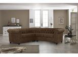 Chesterfield-Sofa HOME AFFAIRE "Rysum L-Form", braun (cognac), B:208cm H:72cm T:208cm, Luxus-Microfaser Lederoptik (100% Polyester);Kunstleder, Sofas, Chesterfield-Sofa, Chesterfield-Optik, gleichschenklig