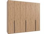 Kleiderschrank WIMEX "Mugano,in 5 Breiten,2 Höhen,2 Tiefen, viele Farben, Made in Germany", artisan, eiche nachbildung, griffe schwarz, B:270cm H:236cm T:58cm, Holzwerkstoff, Schränke, Kleiderschrank, mit langen Griffen aus Metall, mit oder ohne Spiegel