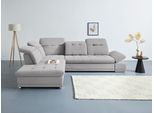 Ecksofa COTTA "Holiday L-Form mit Sitztiefen-, Armteil- und Kopfteilverstellung", grau, B:310cm H:86cm T:265cm, 90% Polyester, 10% Polyamid, Sofas, Ecksofa, wahlweise mit Bettfunktion & Bettkasten