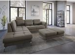 Ecksofa SIT & MORE "Bendigo L-Form", braun (schlamm), B:258cm H:87cm T:226cm, Sofas, Ecksofa, inklusive Sitztiefenverstellung, Bodenfreiheit 15 cm, in 2 Fußfarben