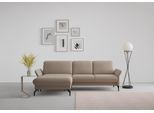 Ecksofa SIT & MORE "Fashion L-Form", grau (taupe), B:253cm H:84cm T:165cm, Sofas, Ecksofa, wahlweise mit Kopfteilverstellung und Vorziehsitz, motorisch
