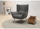 Sessel HOME AFFAIRE "Kilrea Relaxsessel, Ohrensessel", grau (anthrazit), B:90cm H:112cm T:94cm, 95% Polyester, 5% Nylon, Sessel, Sessel, Extra hohe Rückenlehne