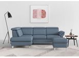 Ecksofa SIT & MORE "Arngast L-Form", bunt (graublau), B:245cm H:84cm T:194cm, Sofas, Ecksofa, inklusive Kopfteilverstellung und Federkern