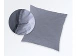 Kissenbezüge PRIMERA "Kissenbezüge »Stone Washed«, Primera (2 Stück)", blau (denim), B:80cm L:80cm, Renforcé, Obermaterial: 100% Baumwolle, Kissenbezüge, Kissenbezüge, mit Stone-Washed Optik