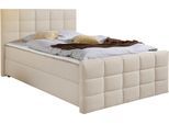 Boxbett HOME AFFAIRE, beige, creme, B:147cm L:220cm, Komplettbetten, Boxbett, Boxbett mit Bettkasten und Fußteil, inkl. Topper