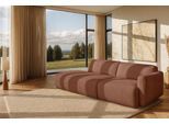 2-Sitzer HOME AFFAIRE "Myrland Kompaktsofa", rot (ginger), B:263cm H:72cm T:102cm, 100% PES, Sofas, 2-Sitzer, Breite 263 cm, Chenille, Easy Clean Stoff, mit Kaltschaum