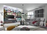 Ecksofa "SO 4400 V", grau (steel), B:259cm H:84cm T:167cm, 100% Polyester, SET ONE BY MUSTERRING, Sofas, Ecksofa, wahlweise mit motorischer Bettfunktion & Kopfverstellung, Fuß schwarz