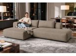 Ecksofa OTTO HOME "TIARRA Design-Sofa mit Ottomane recht/links bestellbar, Breite 287 cm", beige (braun), B:287cm H:76cm T:168cm, 100% Polyester, Sofas, Ecksofa, L-Form mit hochelastischer Schaum und Wellenunterfederung