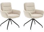 Esszimmerstuhl HOME AFFAIRE "Taragona", beige (natur, schwarz, natur), H:88cm T:63cm, Metall, Stühle, Esszimmerstuhl, mit unterschiedlichen Beingestellen, Holz oder Metall
