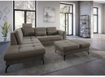 Ecksofa SIT & MORE "Bendigo L-Form", braun (schlamm), B:258cm H:87cm T:226cm, Sofas, Ecksofa, inklusive Sitztiefenverstellung, Bodenfreiheit 15 cm, in 2 Fußfarben