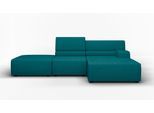 Ecksofa EGOITALIANO "Babouche, Designsofa mit außergewöhnlichem Sitzkomfort zum Wohlfühlen", blau (teal), B:287cm H:80cm T:98cm, 100% Polyester. Wasserabweisende Mikrofaser., Sofas, Ecksofa