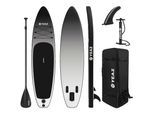 Inflatable SUP-Board YEAZ "SUP Board und Kit BLACK SANDS BEACH - EXOTRACE PRO - SET", grau, Wassersportboards, Inflatable SUP-Board