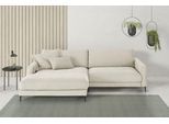 Ecksofa HOME AFFAIRE "Downtown, B/T/H: 272/190/84 cm L-Form", weiß, B:272cm H:84cm T:190cm, 95% Polyester, 5% Nylon, Sofas, Ecksofa, weicher Sitzkomfort auch in Cord und Bouclé, incl. Zierkissen