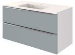 Waschtisch WELLTIME "Matera", grün (gruen, weiß), B:100cm H:56cm T:47cm, Waschtische, Waschtisch, Breite 100 cm