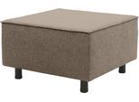 Polsterhocker DOMO COLLECTION "Sonna, individuell erweiterbar", braun, B:73cm H:43cm T:73cm, 100% Olefin, Hocker, Polsterhocker, Polsterhocker für Terrasse, Garten und Balkon, speziell für Outdoor